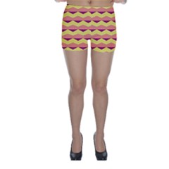 Background Colorful Chevron Skinny Shorts
