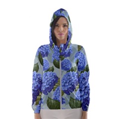 Hydrangea  Women s Hooded Windbreaker by Sobalvarro