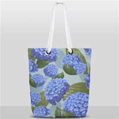 Hydrangea  Full Print Rope Handle Tote (small) by Sobalvarro