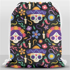 Dia De Los Muertos Drawstring Bag (large) by Sobalvarro