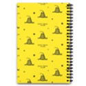 Gadsden Flag Don t tread on me Yellow and Black Pattern with american stars 5.5  x 8.5  Notebook View2
