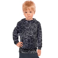 Pattern Effet Lignes Blanc Kids  Hooded Pullover by kcreatif