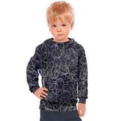 Pattern Effet Lignes Blanc Kids  Hooded Pullover