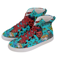 Vintage Comic Devil Men s Hi-top Skate Sneakers by thecrypt