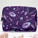 Retrowave Aesthetic vaporwave retro memphis pattern 80s design geometrical shapes futurist pink blue 3D Make Up Pouch (Medium) View1