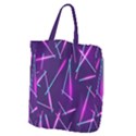 Retrowave Aesthetic vaporwave retro memphis pattern 80s design geometric shapes futurist purple pink blue neon light Giant Grocery Tote View2