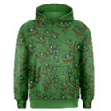 Pepe The Frog perfect a-ok handsign Pattern Praise KEK Kekistan Smug Smile Meme green background Men s Pullover Hoodie View1