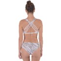 Marble with Metallic Gold intrusions on gray white Stone texture Pastel Rose Pink Background Criss Cross Bikini Set View2