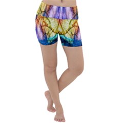 Abstract Pattern Color Colorful Lightweight Velour Yoga Shorts