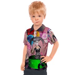Cute Little Harlequin Kids  Polo Tee