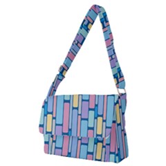Background Wallpaper Block Pattern Full Print Messenger Bag (m) by Vaneshart