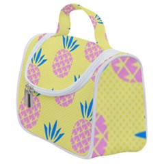 Summer Pineapple Seamless Pattern Satchel Handbag by Sobalvarro