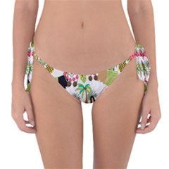 Corgis Hula Pattern Reversible Bikini Bottom by Sapixe