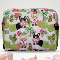 Corgis Hula Pattern Make Up Pouch (large) by Sapixe