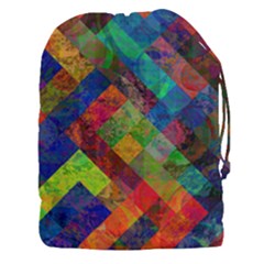 Abstract Colored Grunge Pattern Drawstring Pouch (3xl) by fashionpod