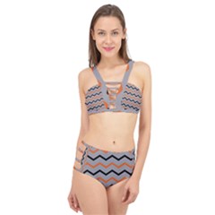 Basketball Thin Chevron Cage Up Bikini Set
