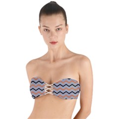Basketball Thin Chevron Twist Bandeau Bikini Top by mccallacoulturesports