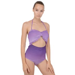 Sunset Evening Shades Scallop Top Cut Out Swimsuit