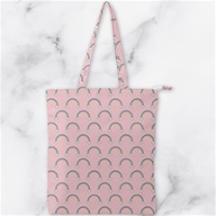 Pattern Arc En Ciel/nuages Double Zip Up Tote Bag