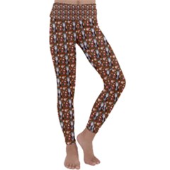 Chrix Pat Russet Kids  Lightweight Velour Classic Yoga Leggings by snowwhitegirl