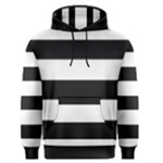 Black and White Large Stripes Goth Mime french style Men s Core Hoodie