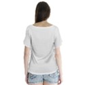 Banksy graffiti Original Quote Follow your dreams CANCELLED cynical with painter V-Neck Flutter Sleeve Top View2