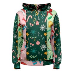 Hand Drawn Christmas Pattern Collection Women s Pullover Hoodie by Vaneshart