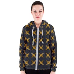 Df Ikonos Quanika Women s Zipper Hoodie by deformigo