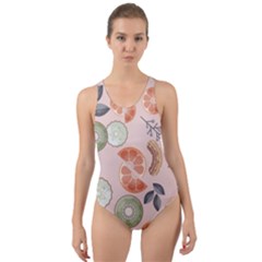 Hygge Seamless Pattern Cut-out Back One Piece Swimsuit