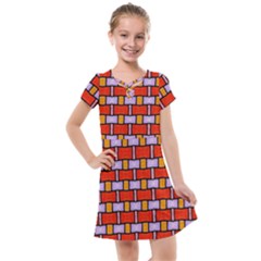 Abstract-q-9 Kids  Cross Web Dress