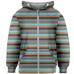 Stripey 10 Kids  Zipper Hoodie Without Drawstring by anthromahe