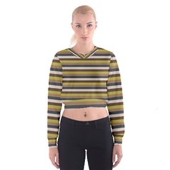 Stripey 12 Cropped Sweatshirt by anthromahe