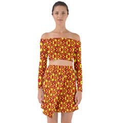 Rby-b-8-6 Off Shoulder Top With Skirt Set by ArtworkByPatrick