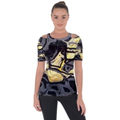 Motion And Emotion 1 2 Shoulder Cut Out Short Sleeve Top