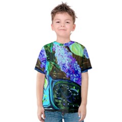 Lilac And Lillies 1 Kids  Cotton Tee