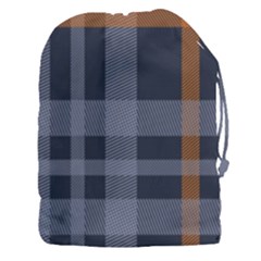 Seamless Pattern Check Fabric Texture Drawstring Pouch (3xl) by Wegoenart