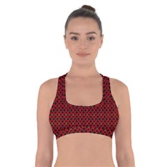 Df Pointsettia Cross Back Sports Bra by deformigo
