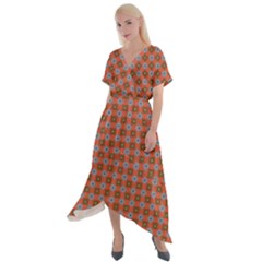 Persia Cross Front Sharkbite Hem Maxi Dress by deformigo