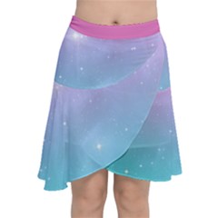 Pastel Goth Galaxy  Chiffon Wrap Front Skirt by thethiiird