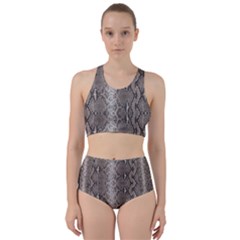 Python Snakeskin Print Racer Back Bikini Set by LoolyElzayat
