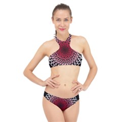 Gradient Spirograph High Neck Bikini Set by JayneandApollo