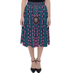 Japanese Sakura Blossoms On The Mountain Classic Midi Skirt