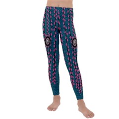 Japanese Sakura Blossoms On The Mountain Kids  Lightweight Velour Leggings by pepitasart