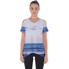 Pink Ocean Hues Cut Out Side Drop Tee by TheLazyPineapple