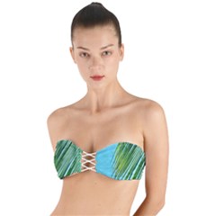 Tropical Palm Twist Bandeau Bikini Top by TheLazyPineapple