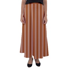 Nice Stripes - Burnt Orange Flared Maxi Skirt