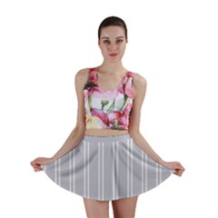 Nice Stripes - Cloudy Grey Mini Skirt by FashionBoulevard