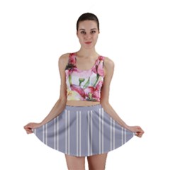 Nice Stripes - Silver Grey Mini Skirt by FashionBoulevard