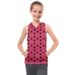 Rose In Mexican Pink Kids  Sleeveless Hoodie by snowwhitegirl
