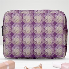 Doily Only Pattern Purple Make Up Pouch (large)